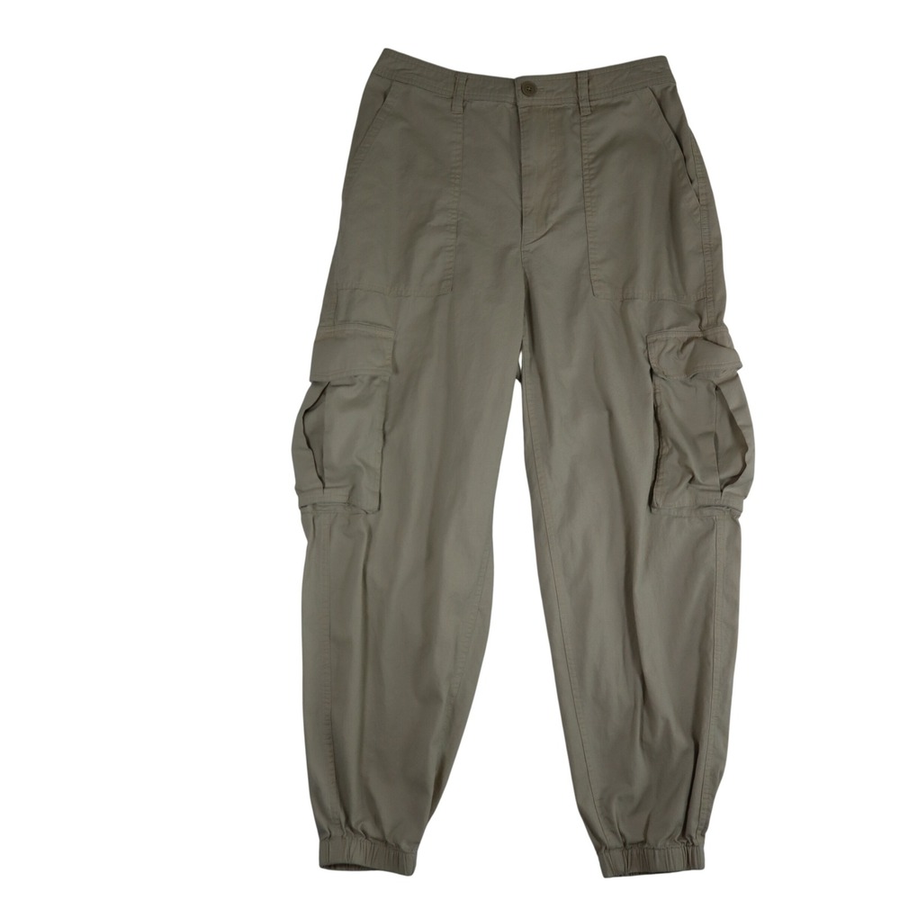 Abercrombie & Fitch Cargo Jogger Pants Women's Med Tan Y2K Streetwear Gorpcore
